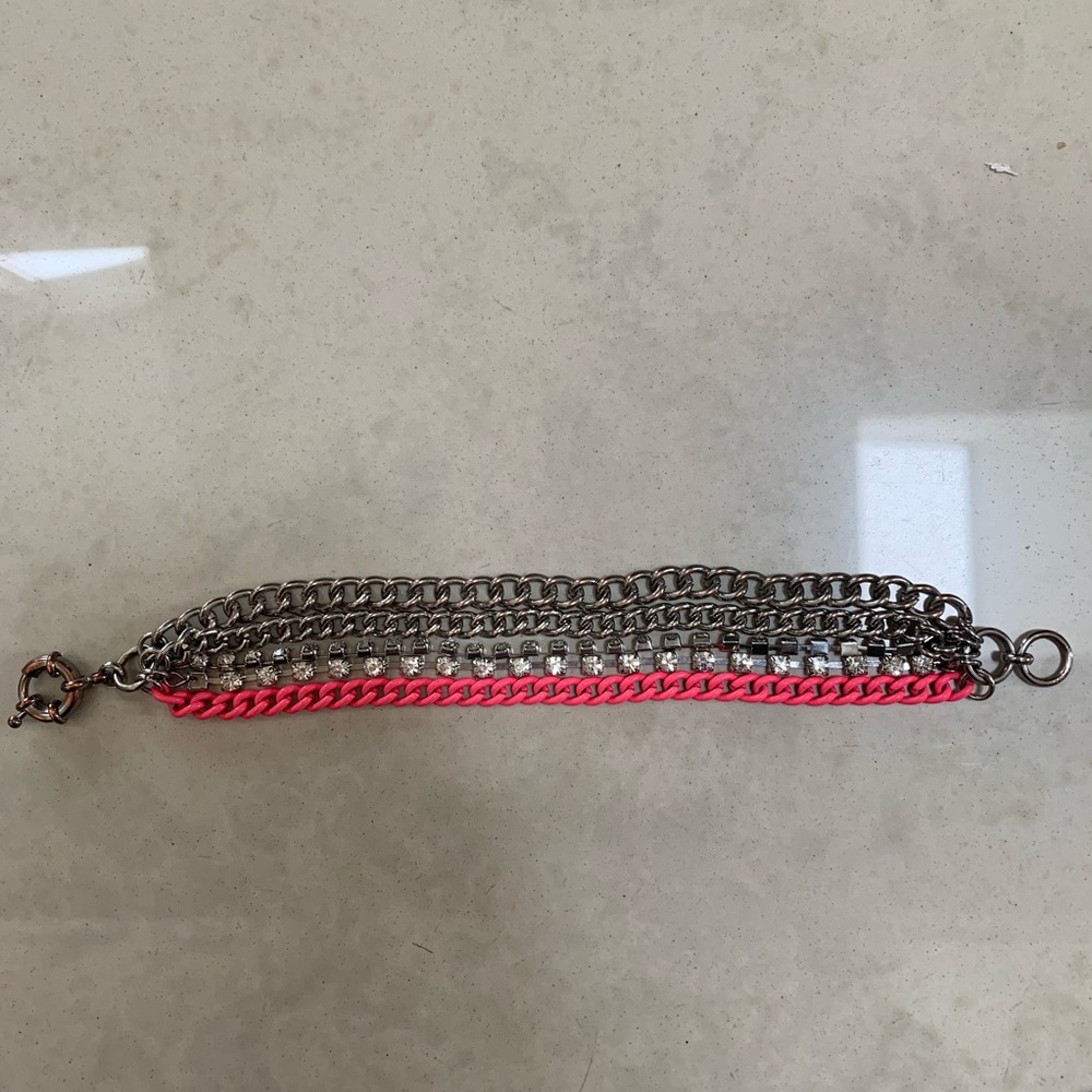 Gap Hot Pink Chain Bracelet